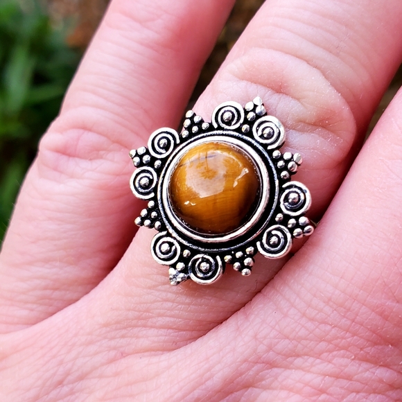 New Tiger Eye 925 Silver Ring. - Picture 9 of 16